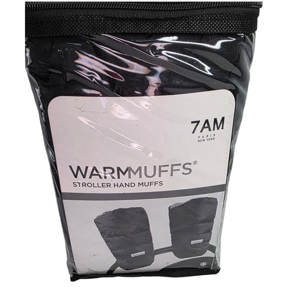 7AM Enfant Plush Lined Stroller Warmmuffs Gloves/Mittens,Water Repellent(Black)